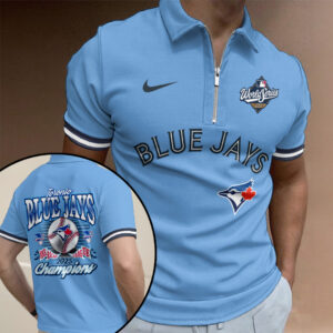 Toronto Blue Jays Zip Polo Shirt - NGHIAVT5801
