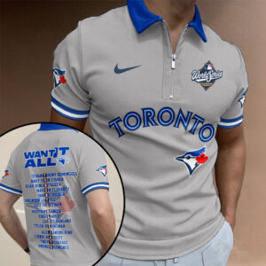 Toronto Blue Jays Zip Polo Shirt - NGHIAVT5802