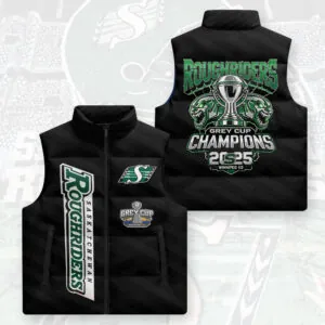Saskatchewan Roughriders 2025 3D Sleeveless Down Jacket - NGHIAVT5805