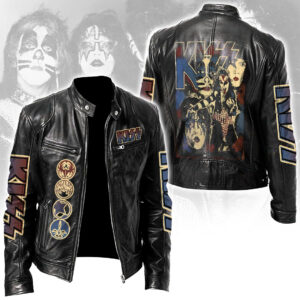 KISS Motorcycle Leather Jacket - NGHIAVT5888