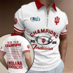 Indiana Hoosiers Football 2025 Zip Polo Shirt – NGHIAVT5934