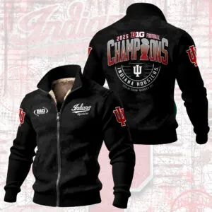 Indiana Hoosiers Football 2025 Thick Knit Fleece Jacket - NGHIAVT5935