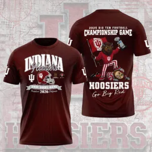 Indiana Hoosiers Football 3D Apparel - NGHIAVT5937