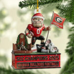 Georgia Bulldogs Football 2025 Custom Shape 2-sided Acrylic Ornament – NGHIAVT5945