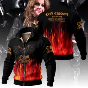 Ozzy Osbourne Thick Knit Fleece Jacket - NGHIAVT5997