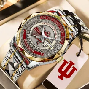 Indiana Hoosiers Football Alloy Luxury Quartz Watch - NGHIAVT6185
