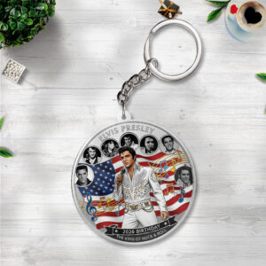 Elvis Presley Custom Shape 2-sided Keychain - NGHIAVT9224