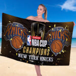 New York Knicks 2025 NBA Champions Rectangle Beach Towel – TANTN19465