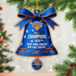 New York Knicks 2025 NBA Cup Champions Custom Shape 2-sided Acrylic Ornament – HOATT15187