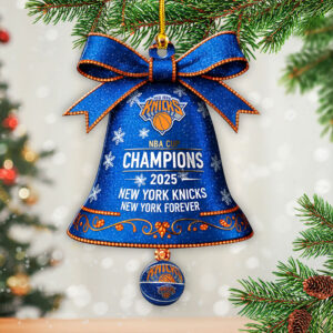 New York Knicks 2025 NBA Cup Champions Custom Shape 2-sided Acrylic Ornament – HOATT15187
