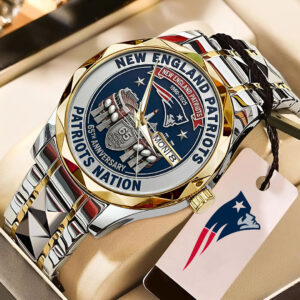 New England Patriots 65th Anniversary 2025 Alloy Luxury Quartz Watch - TMTHU2787