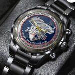 New England Patriots 65th Anniversary 2025 Black Stainless Steel Watch – TMTHU2863