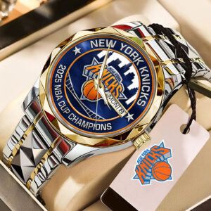 New York Knicks 2025 NBA Cup Champions Alloy Luxury Quartz Watch - TMTHU2719