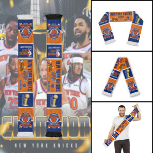 New York Knicks 2025 NBA Cup Champions Ruffneck Soccer Scarf - TMTHU2704
