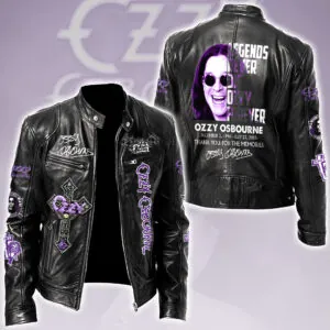Ozzy Osbourne Motorcycle Leather Jacket - HOATT14944