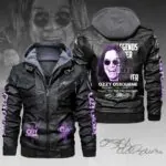 Ozzy Osbourne 2D Leather Hooded Jacket - HOATT14891