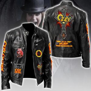 Ozzy Osbourne Motorcycle Leather Jacket - HOATT14943