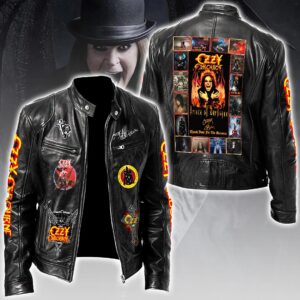 Ozzy Osbourne Motorcycle Leather Jacket - HOATT14973
