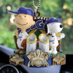 Peanuts x Los Angeles Dodgers Custom shape 2-sided Acrylic Car Ornament – TMTHU2511