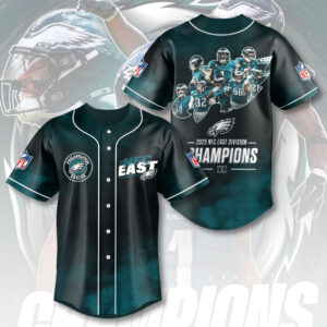 Philadelphia Eagles 2025 NFC East Division Champions Baseball Jersey - HOATT15288