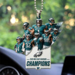 Philadelphia Eagles 2025 NFC East Division Champions Custom shape 1-sided Acrylic Car Ornament – MAITM14195