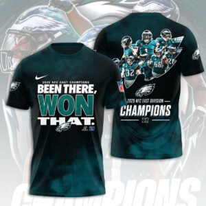 Philadelphia Eagles 2025 NFC East Division Champions 3D Apparel - HOATT15284