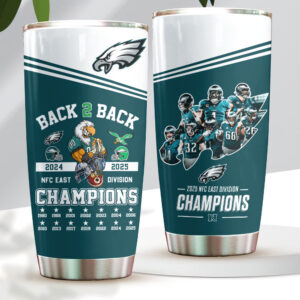 Philadelphia Eagles 2025 NFC East Division Champions Tumbler Cup - HOATT15286