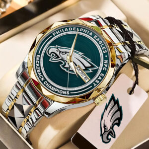 Philadelphia Eagles 2025 NFC East Division Champions Alloy Luxury Quartz Watch - TMTHU2835