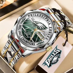 Philadelphia Eagles 2025 NFC East Division Champions Alloy Luxury Quartz Watch - TMTHU2815