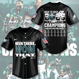 Philadelphia Eagles 2025 NFC East Division Champions Baseball Jersey - TMTHU2800