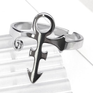 Prince Memorial Symbol Stainless Steel Ring - MAITMDROP055