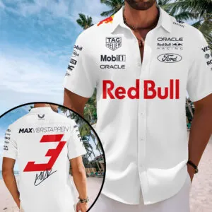 Red Bull Racing x Max Verstappen Short Sleeve Button-Down Shirt – TANTN19753