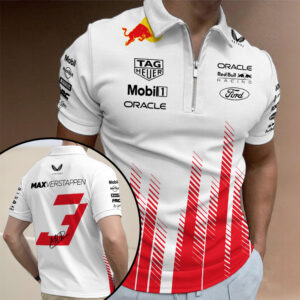 Red Bull Racing x Max Verstappen Zip Polo Shirt - TANTN19840