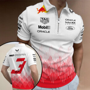 Red Bull Racing x Max Verstappen Zip Polo Shirt - TANTN19844