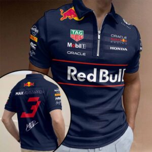 Red Bull Racing x Max Verstappen Zip Polo Shirt - HOATT15427
