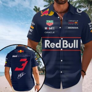 Red Bull Racing x Max Verstappen Short Sleeve Button-Down Shirt – HOATT15397