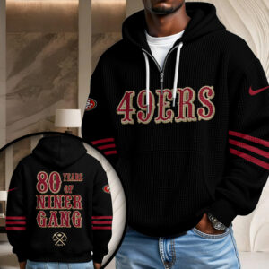 San Francisco 49ers 80th Anniversary 2026 3D Unisex Waffle Hoodie - TMTHU2811