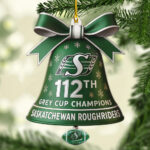 Saskatchewan Roughriders 2025 Grey Cup Champions Custom Shape 2-sided Acrylic Ornament – MAITM13922