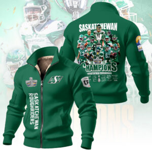 Saskatchewan Roughriders 2025 Grey Cup Champions Thick Knit Fleece Jacket - MAITM13912