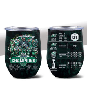 Saskatchewan Roughriders 2025 Grey Cup Champions Wine Tumbler - MAITM14044