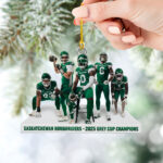 Saskatchewan Roughriders Custom Shape 2-sided Acrylic Ornament – TMTHU2383