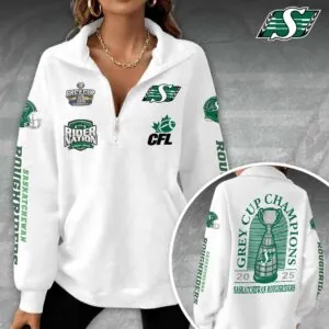 Saskatchewan Roughriders Unisex Half-Zip Fleece Sweatshirt - GNE4754