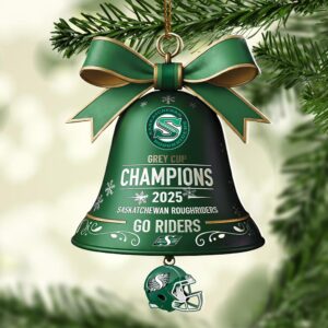 Saskatchewan Roughriders 2025 Grey Cup Champions Custom Shape 2-sided Acrylic Ornament – HOATT14845