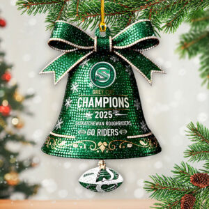 Saskatchewan Roughriders 2025 Grey Cup Champions Custom Shape 2-sided Acrylic Ornament – HOATT15061