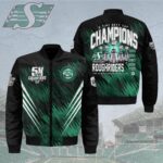 Saskatchewan Roughriders 2025 Grey Cup Champions 3D Bomber Jacket – HOATT15138