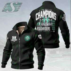 Saskatchewan Roughriders 2025 Grey Cup Champions Thick Knit Fleece Jacket - HOATT14871
