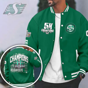 Saskatchewan Roughriders 2025 Grey Cup Champions Varsity Jacket - HOATT14862