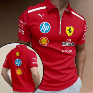 Scuderia Ferrari 2025 Zip Polo Shirt - GNE4820