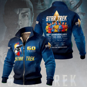 Star Trek 60th Anniversary Thick Knit Fleece Jacket - HOATT14918