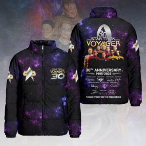 Star Trek: Voyage 3D Stand Collar Puffer Jacket - HOATT14916